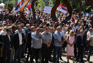 Pamje nga protesta e serbëve / KOHA