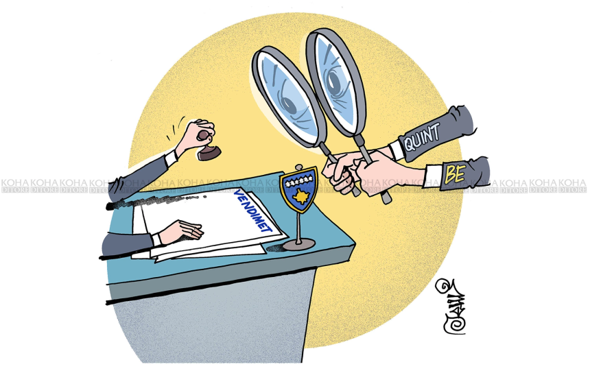 Karikatura e ditës -  Vendimet nën llupë