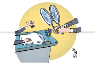 Karikatura e ditës -  Vendimet nën llupë