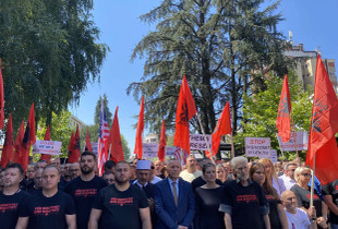 Protesta e shqiptarëve ne Bujanoc