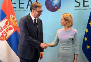 Kaja Kallas me Aleksandar Vucicin