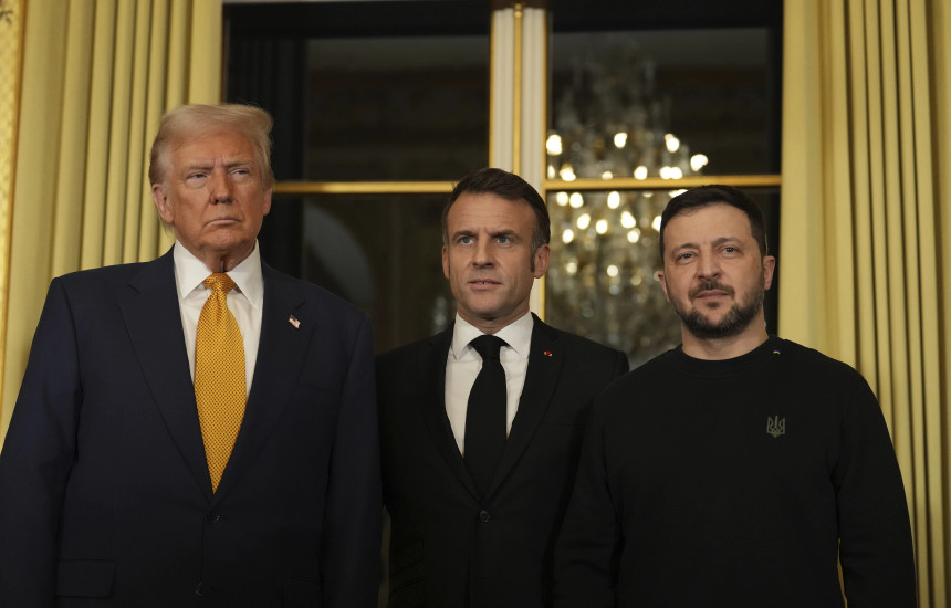Trump Macron Zelensky