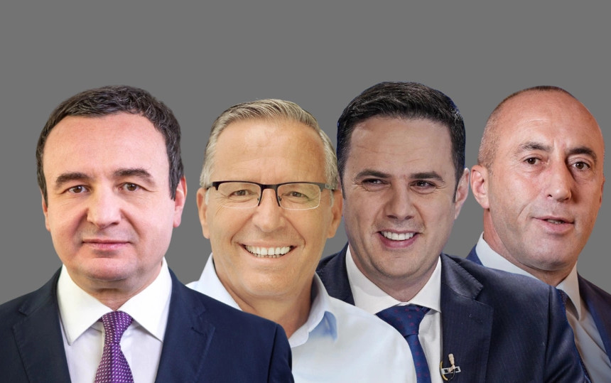 Albin Kurti (LVV), Bedri Hamza (PDK), Lumir Abdixhiku (LDK) & Ramush Haradinaj (AAK)