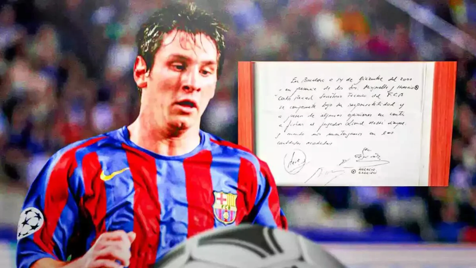Del në ankand letra në të cilën Messi nënshkroi kontratën e parë