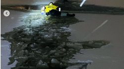 Zjarrfikësit shpëtojnë drerin e bllokuar në akull