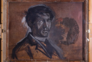 Autoportreti i panjohur i Norman Cornishit i zbuluar prapa pikturës