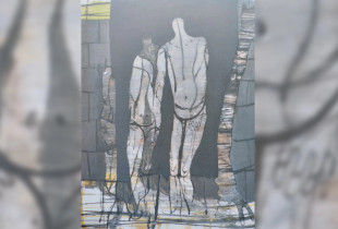 “Në prag të harresës”, Rexhep Ferri, 2000, vaj në pëlhurë, 130 me 160 centimetra