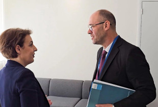 Ministrja e Punëve të Jashtme dhe Diasporës, Donika Gërvalla dhe kryesuesi i grupit të partive popullore në Asamblenë Parlamentare të Këshillit të Evropës, Davor Ivo Stier