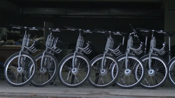 Expensive bicycles are dusted in the basement of the Municipality"