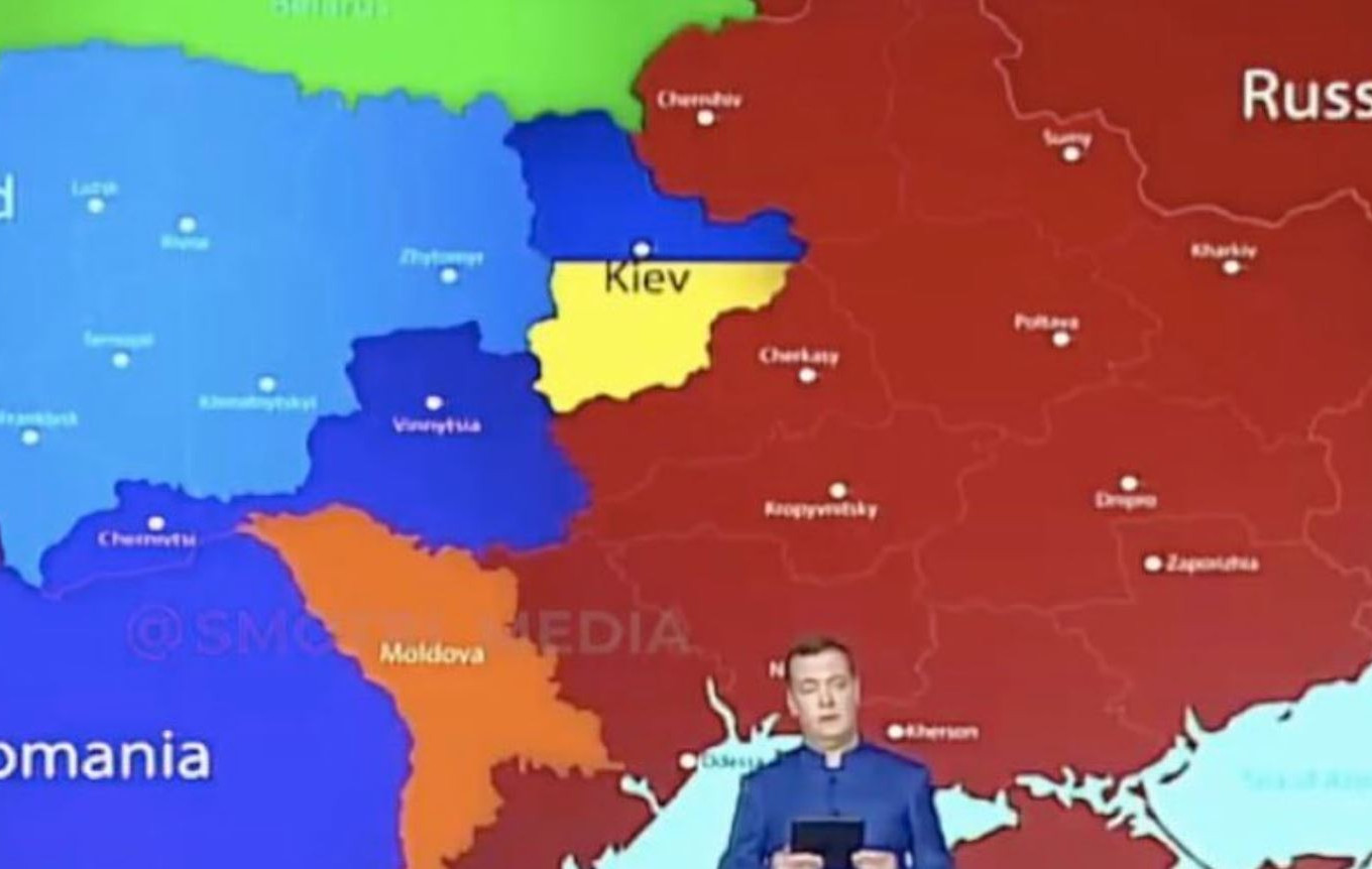 Russia shows the map with Ukraine inside it - KOHA.net