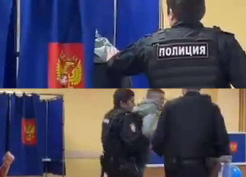 Policët kërkonin t’ia shihnin votën, si u tërhoq zvarrë një qytetar në Rusi