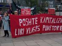 Protesta antikapitalizem per 1 Maj, Prishtine