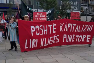 Protesta antikapitalizem per 1 Maj, Prishtine