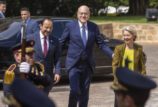Najib Mikati, Nikos Christodoulides dhe Ursula von der Leyen