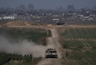 Tanket izraelite në Gaza