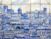 Panoramë e Lisbonës para tërmetit të 1755-s, e ekspozuar në Muzeun kombëtar të pllakave të qeramikës, Lisbonë