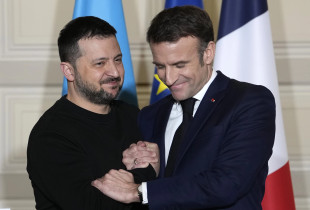 Volodymyr Zelensky dhe Emmanuel Macron