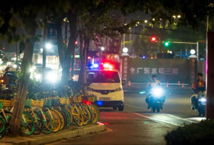 Policia kineze ne vendin e ngjarjes ne Zhuhai