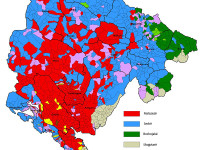 Shpërndarja territoriale e popullsisë në Mal të Zi, sipas përkatësisë kombëtare identike, si në vitin 2003