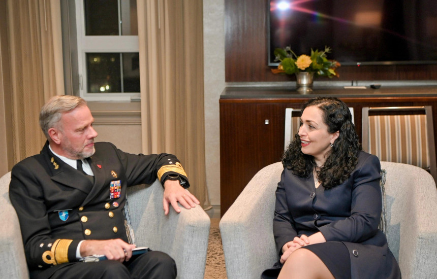 residentja Vjosa Osmani ka takuar kryetarin e Komitetit Ushtarak të NATO-s, Admiralin Rob Bauer