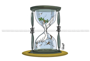 Karikatura e ditës - Paqja