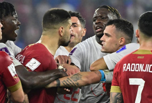 Perleshje ne ndeshjen Zvicer - Serbi / Granit Xhaka