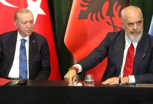 Edi Rama - Recep Tayyip Erdogan ne takim ne Tirane