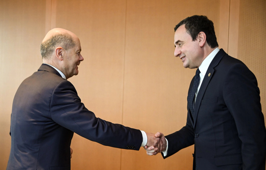 Takimi Albin Kurti me Olaf Scholzin