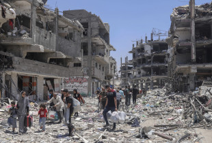 Palestinezë duke u zhvendosur nga Jabalia, Gazë veriore