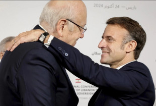 Emmanuel Macron me Micatin e Libanit
