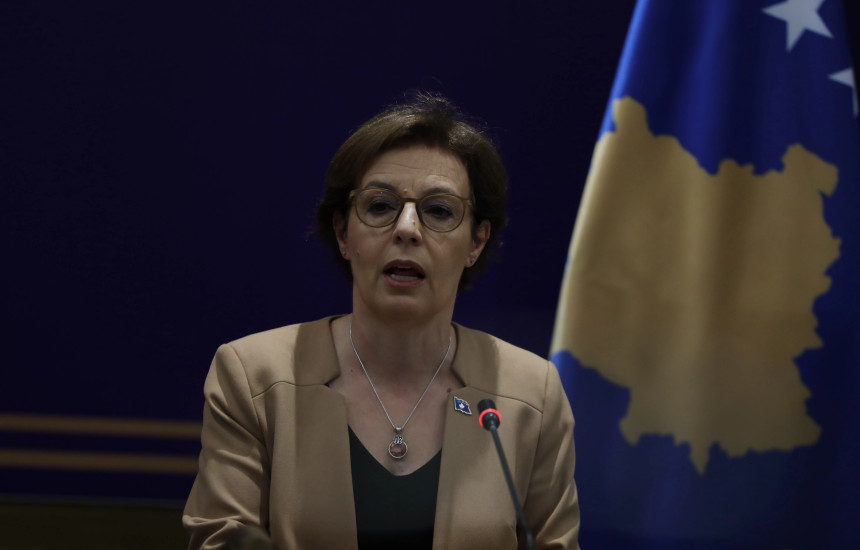 Donika Gërvalla në konferencë për shtyp me ministrin e Jashtëm të Turqisë, Hakan Fidan