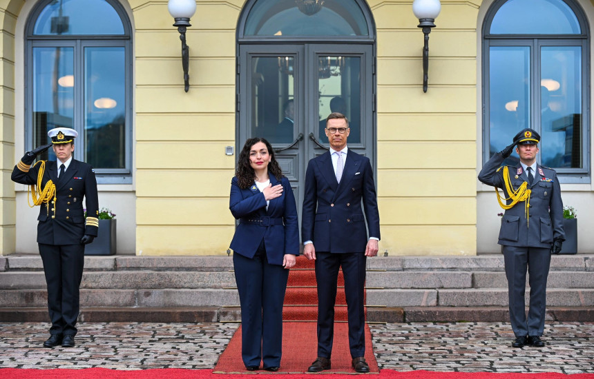 Presidentja Vjosa Osmani dhe presidenti i Finlandës, Alexander Stubb