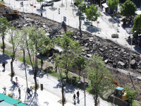 Punimet në sheshin "Xhorxh Bush" (Foto: Driton Paçarada)