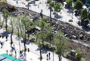 Punimet në sheshin "Xhorxh Bush" (Foto: Driton Paçarada)