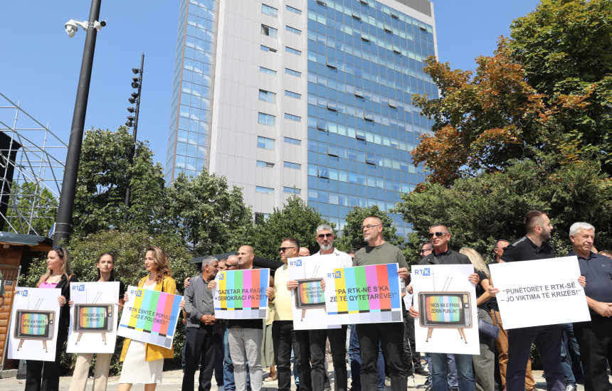 Protesta e punetoreve te RTK-se