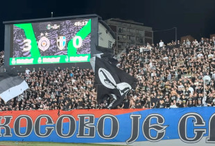 Edhe Partizani gjobitet për banerin “Kosova është Serbi”