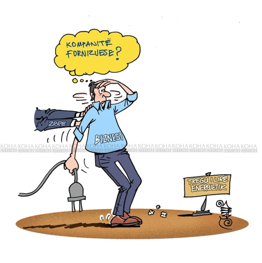 Karikatura e ditës - Biznesi dhe tregu i lirë i energjisë