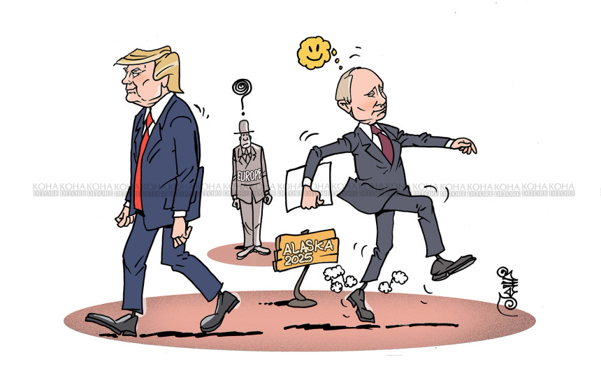 Karikatura - Alaska 2025, Trump-Putin