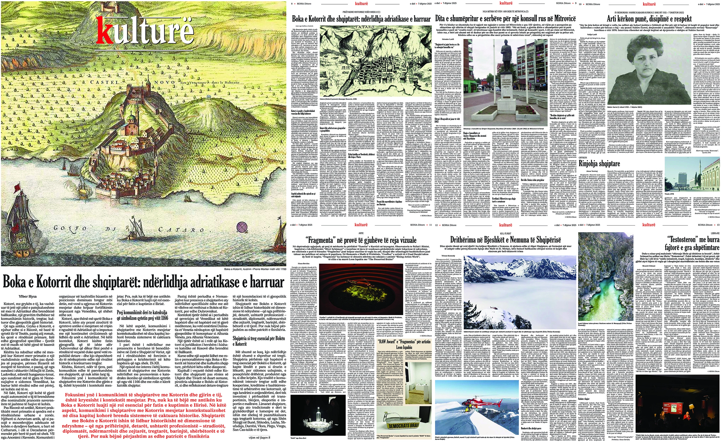 Tekstet e “Shtojcës për kulturë” të “KOHËS Ditore”, 7 dhjetor 2025