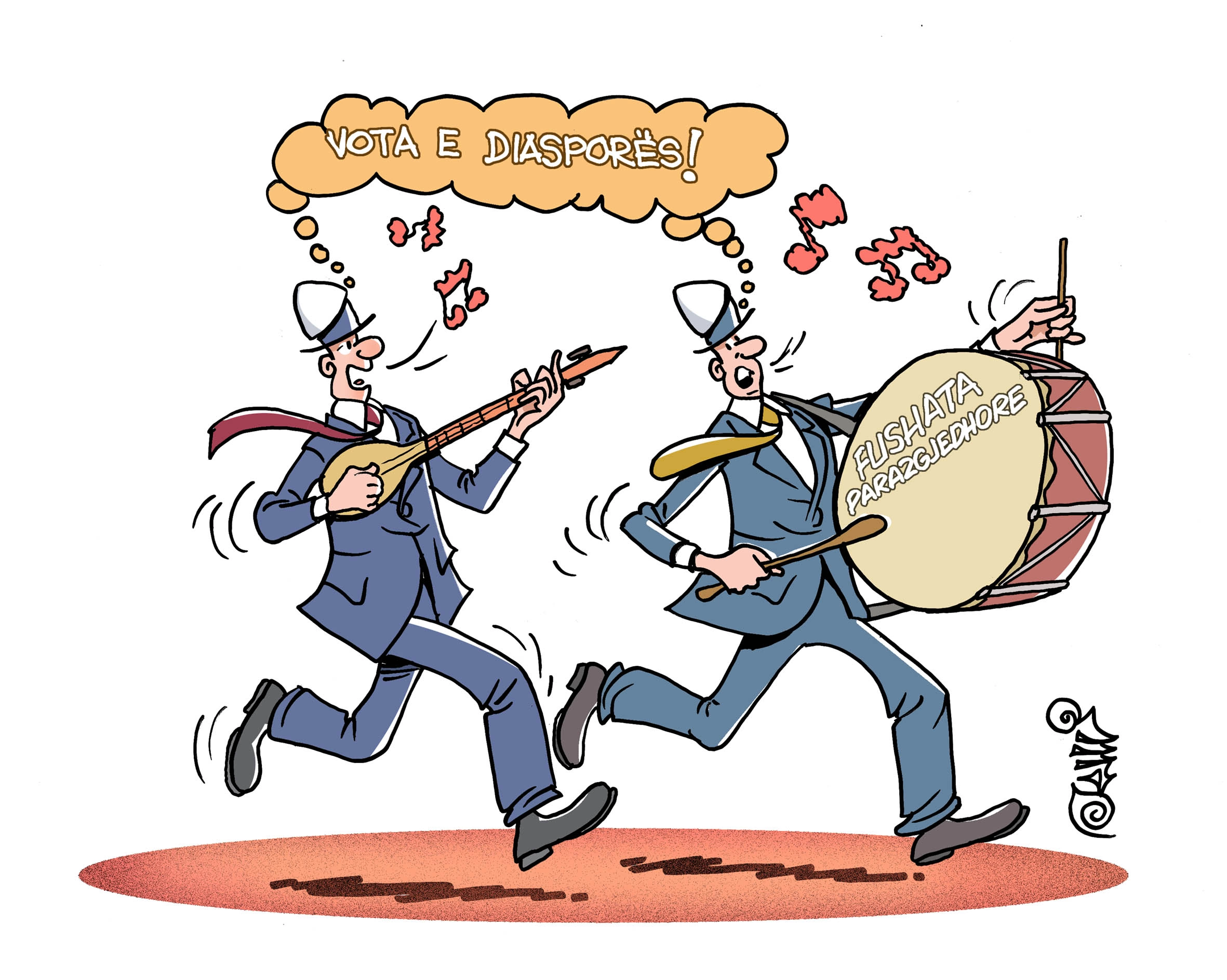 Karikatura e ditës - Beteja për votën e diasporës