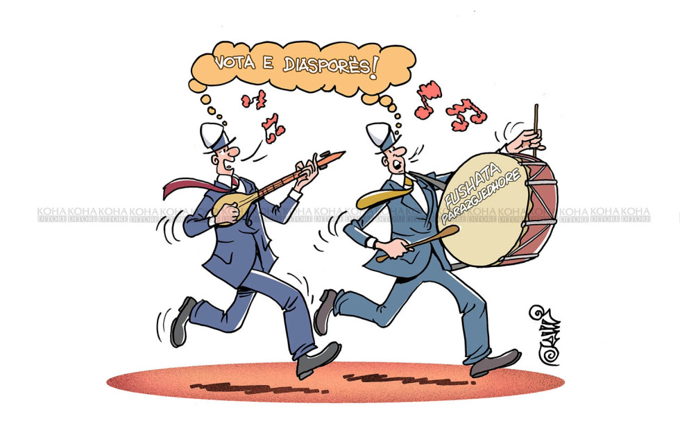 Karikatura e ditës - Beteja për votën e diasporës