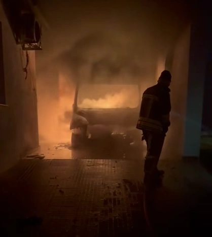 Autoambulanca e djegur