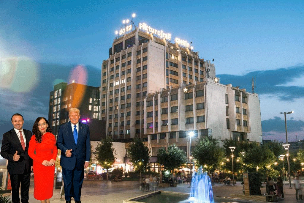 Prindon Sadriu - Vjosa Osmani - Donald Trump