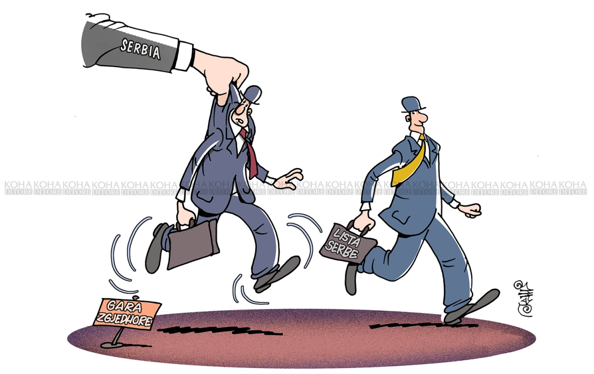 Karikatura e ditës   Presioni i Serbisë ndaj partive rivale të Listës Serbe