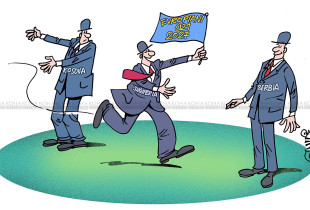 Karikatura e Dites - Shqipëria e Serbia organizojnë Evropianin