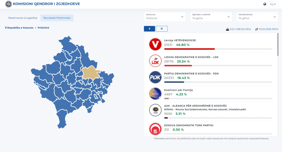 VV-ja e para në Prishtinë