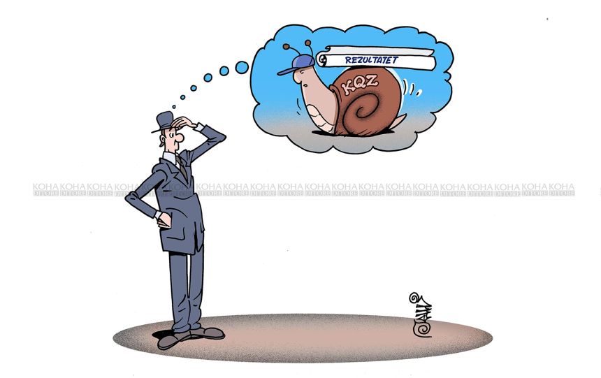 Karikatura e ditës - KQZ-ja dhe "saktësia e ngadalshme"