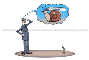 Karikatura e ditës - KQZ-ja dhe "saktësia e ngadalshme"