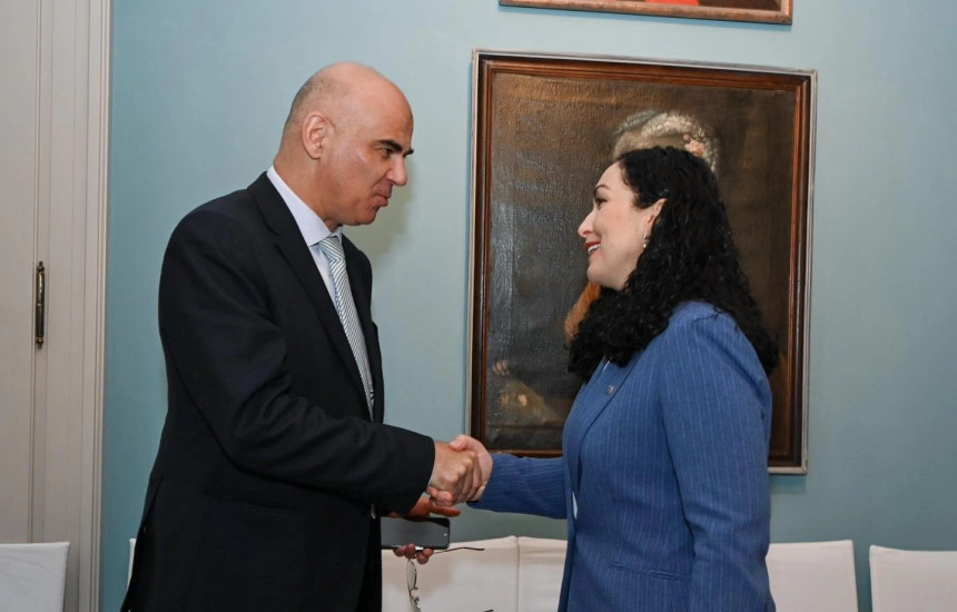 Vjosa Osmani dhe Alain Berset