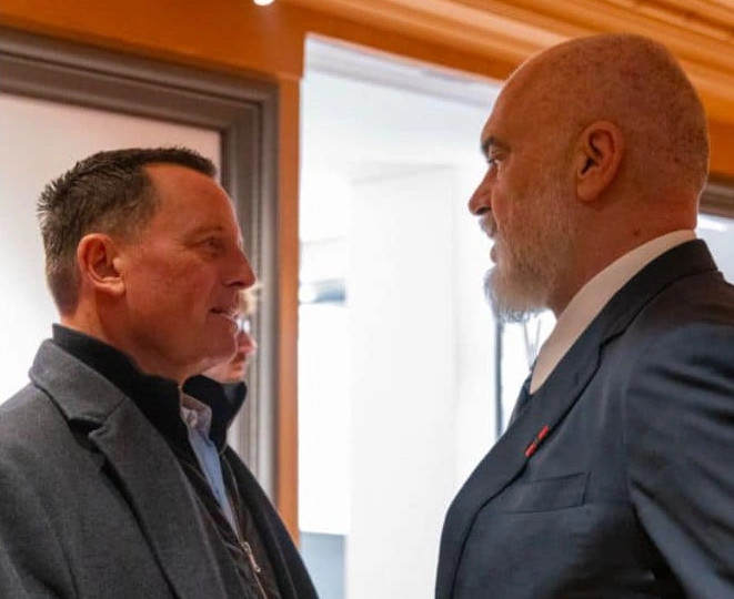 Kryeministri i Shqipërisë, Edi Rama dhe emisari amerikan për misione të posaçme, Richard Grenell